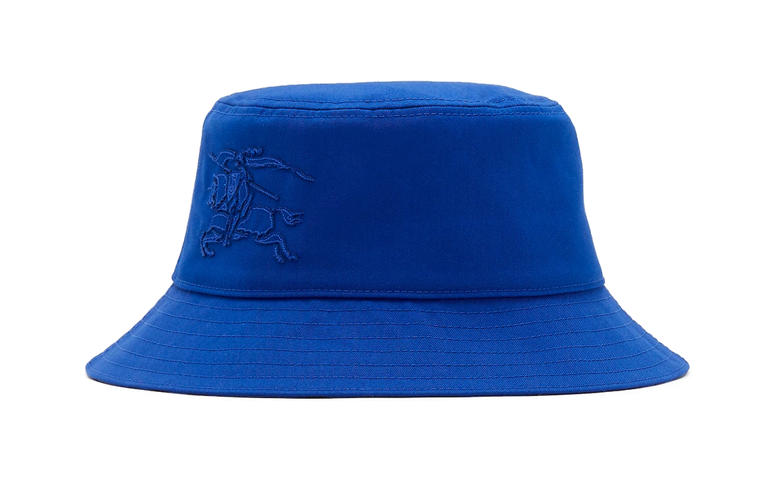 Burberry Logo Design Cotton Bucket Hat Blue 80857321