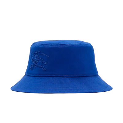Burberry Logo Design Cotton Bucket Hat Blue 80857321