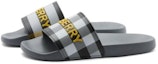 Lookbook Burberry Logo Detail Check Slides Abu-abu Storm 80629581