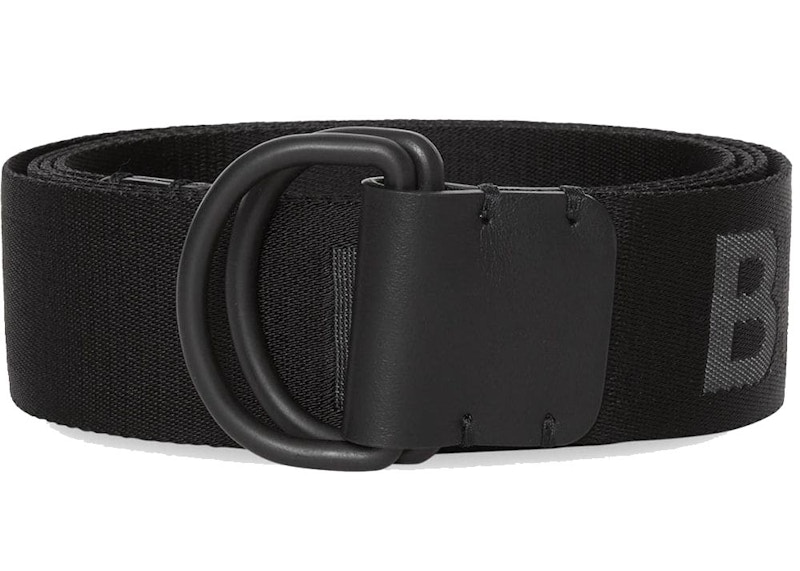 DOUBLE D-RING BELT SOLID BLACK