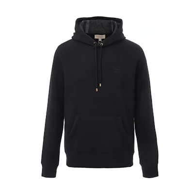 Burberry Logo Embroidered Black Hoodie 80362821