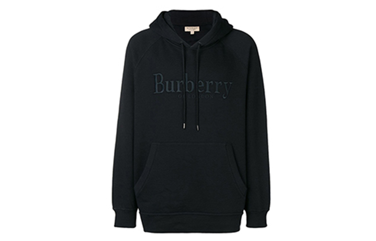 Burberry Logo Embroidered Hoodie Black () 80071191
