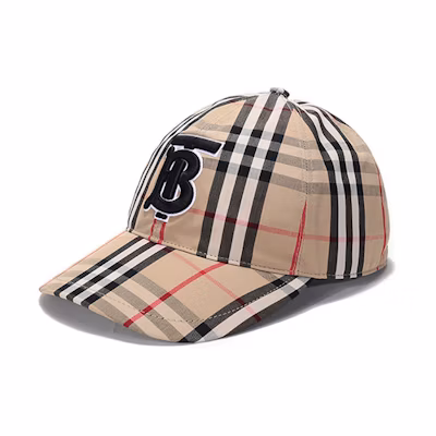 Burberry Logo Embroidered Printed Cotton Baseball Cap Unisex. 80385041