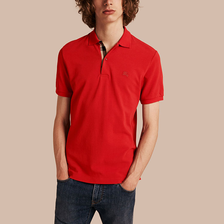 Sizing 博柏利红色短袖男士刺绣标志POLO衫 39560001