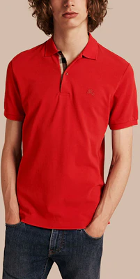 博柏利红色短袖男士刺绣标志POLO衫 39560001 Sizing 博柏利红色短袖男士刺绣标志POLO衫 39560001
