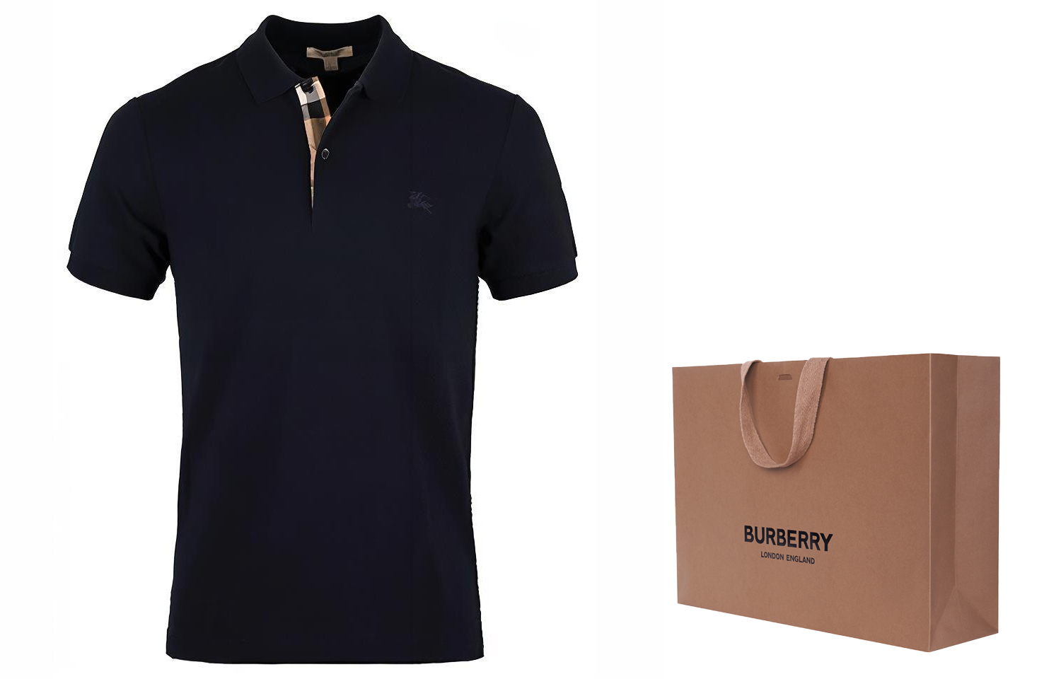 Sizing Burberry Logo Embroidered Short Sleeve Polo Shirt Navy Blue. 80045781