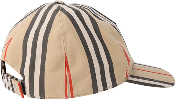 Topi Besbol Burberry Logo Sulam Bergaris Beige Unisex Kapas. 8026924 Shop Topi Besbol Burberry Logo Sulam Bergaris Beige Unisex Kapas. 8026924