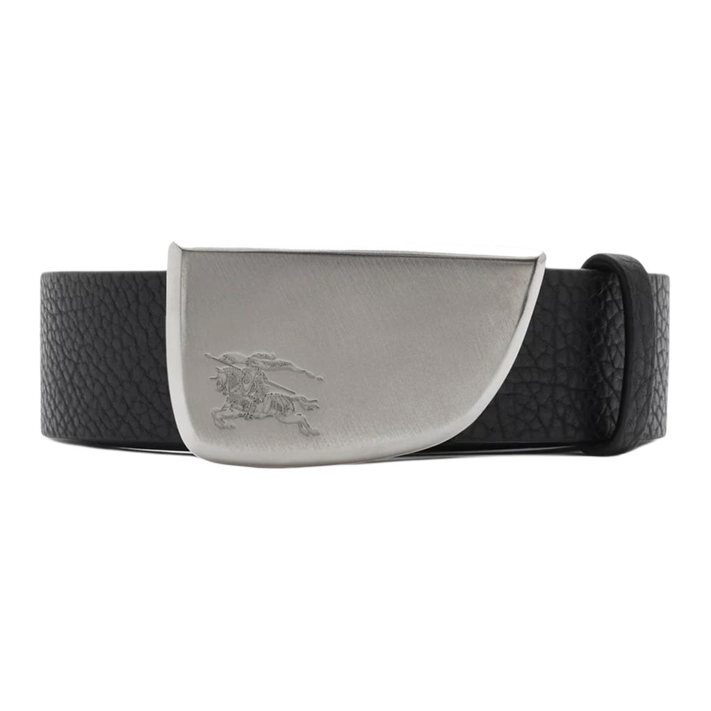 Burberry Logo Engraved Calfskin Belt for Men in Black - 3CM Width. 80872571