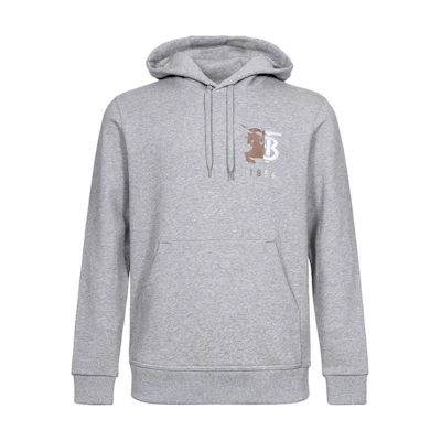 Burberry Logo Graphic Long Sleeve Sweatshirt Light Grey 80256561