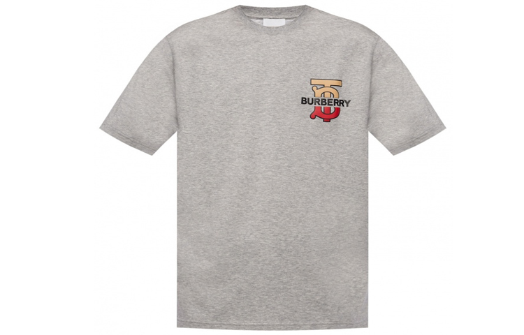Burberry Logo Graphic Short Sleeve T-shirt Men Grey 80174951 圖 2