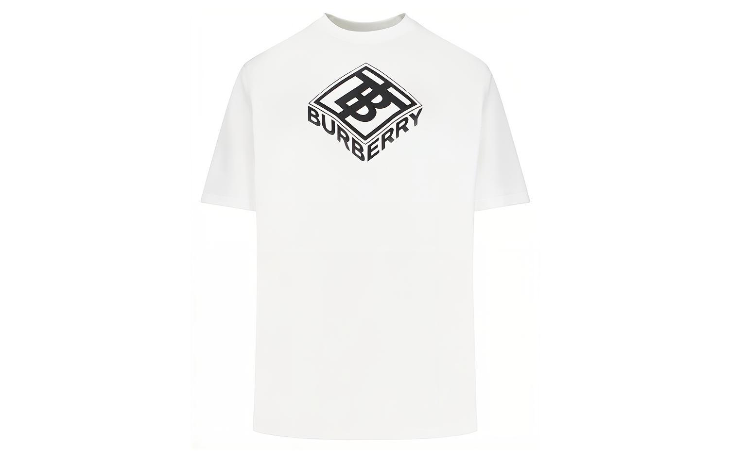 Burberry Logo Graphic Unisex White Cotton T-shirt 80218321