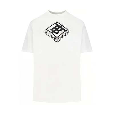 Burberry Logo Graphic Unisex White Cotton T-shirt 80218321