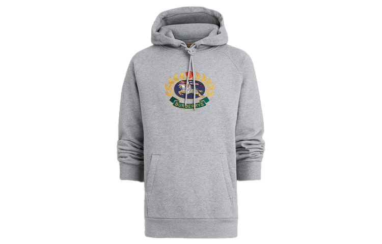 Burberry Logo Hoodie Light Ash Gray 80030151