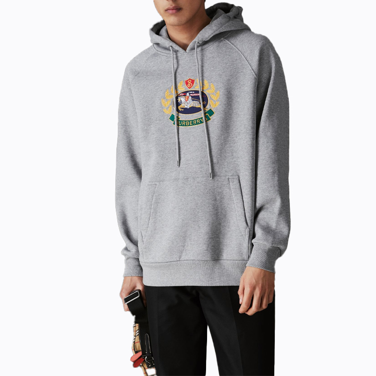 Burberry Logo Hoodie Light Ash Gray 80030151 圖 4