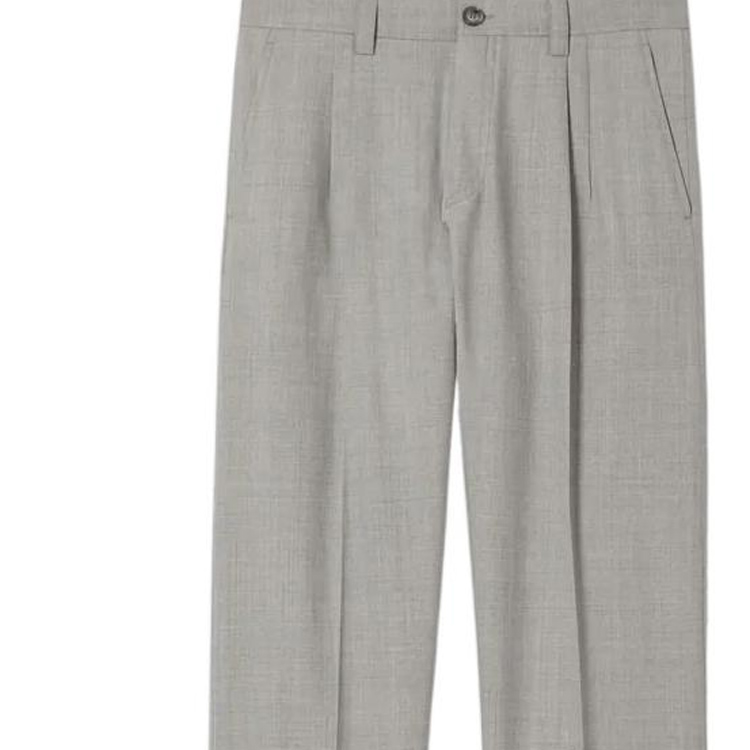 Details for Burberry 灰色標誌提花羊毛休閒長褲 男款 80317181