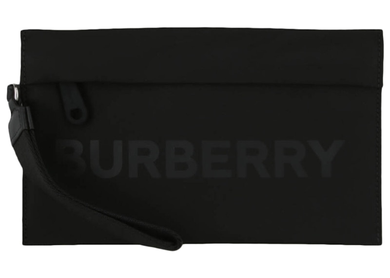 Burberry Logo Nylon Pouch Black