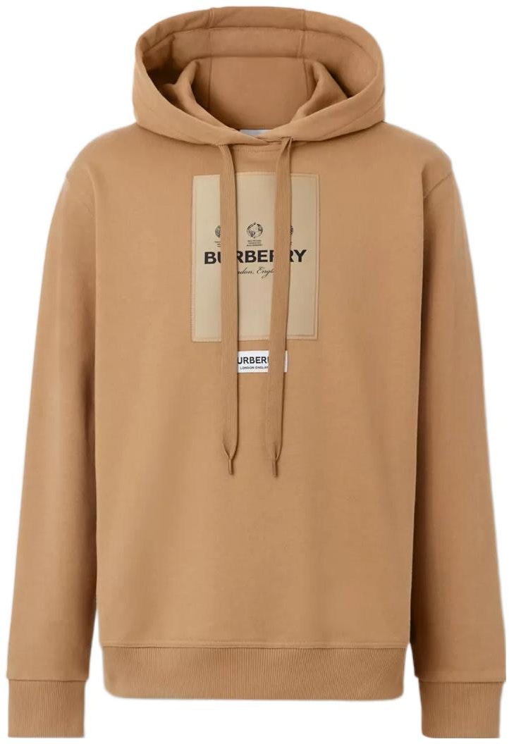 burberry-logo-patch-hoodie-long-sleeve-khaki-80575311