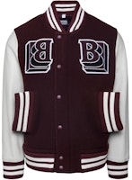 Burberry Logo Patchwork Single-Breasted Baseball Jacket Unisex Burgundy 80455321 Burberry Logo Patchwork Single-Breasted Baseball Jacket Unisex Burgundy 80455321