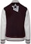 Lookbook Burberry Logo Patchwork Single-Breasted Baseball Jacket Unisex Burgundy 80455321