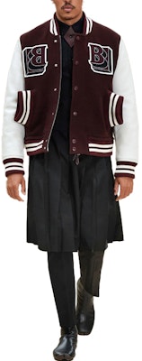 Burberry Logo Patchwork Single-Breasted Baseball Jacket Unisex Burgundy 80455321 Shop Burberry Logo Patchwork Single-Breasted Baseball Jacket Unisex Burgundy 80455321