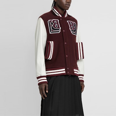 Burberry Logo Patchwork Single-Breasted Baseball Jacket Unisex Burgundy 80455321 Sizing Burberry Logo Patchwork Single-Breasted Baseball Jacket Unisex Burgundy 80455321