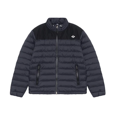 Burberry Logo Pattern Navy Blue Short Down Jacket for Men 80187041