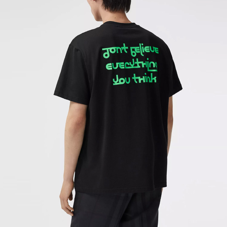 Burberry Logo Print Black Crewneck T-Shirt () 80370911 圖 4