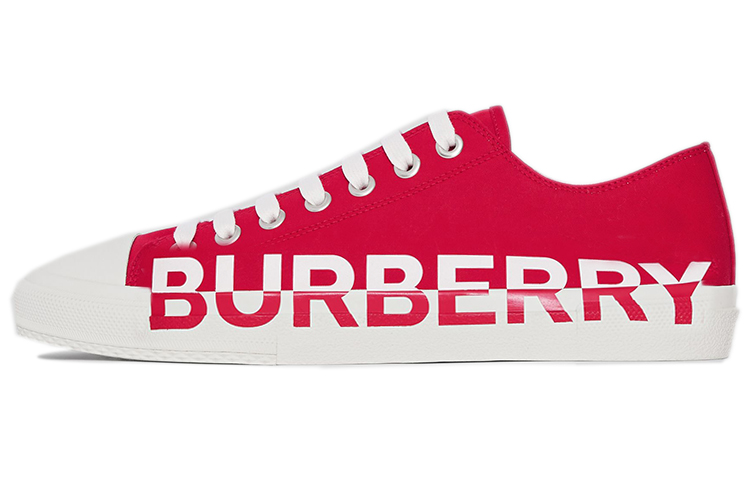 Burberry Logo Print Canvas Sneaker 'Bright Red'