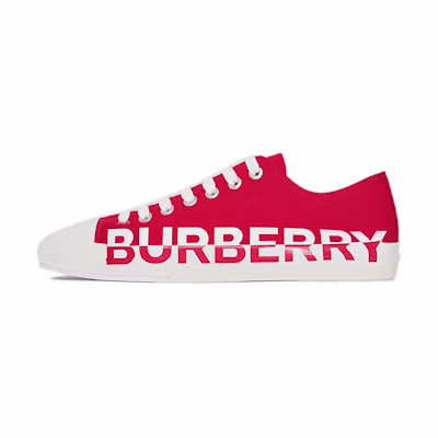 Burberry Logo Print Canvas Sneaker 'Bright Red'