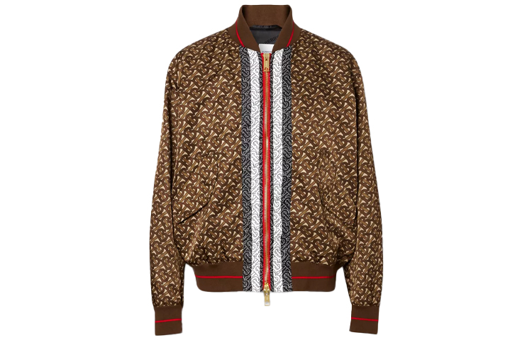 Order Burberry 標誌印花休閒長袖外套 鞍棕色 80212491