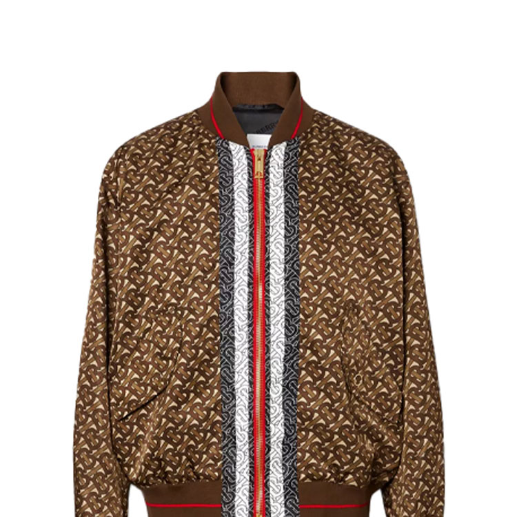 Details for Burberry 標誌印花休閒長袖外套 鞍棕色 80212491