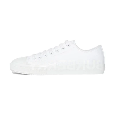 Burberry Logo Print Cotton Gabardine 'Pure White'
