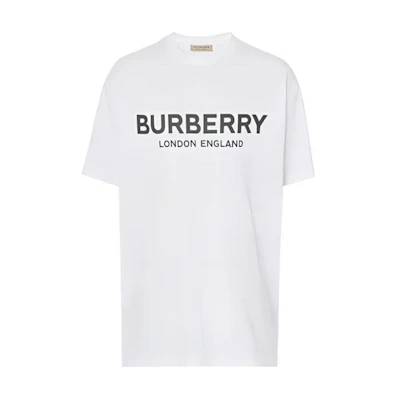 Burberry Logo Print Cotton Short Sleeve T-Shirt Unisex White 80094951