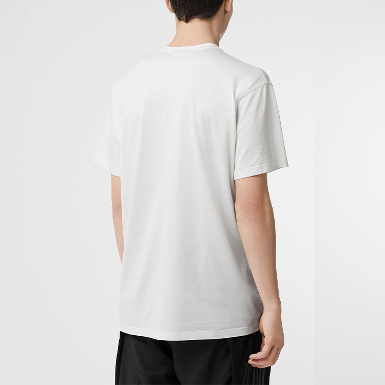 Burberry Logo Print Cotton Short Sleeve T-Shirt Unisex White 80094951 圖 4
