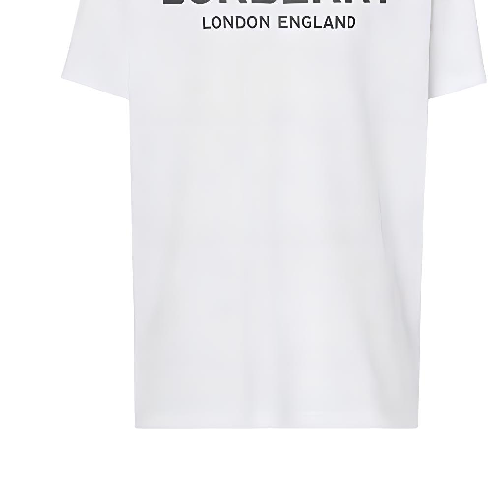 Burberry Logo Print Cotton Short Sleeve T-Shirt Unisex White 80094951 圖 6