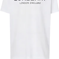 Details for Camiseta Unisex Burberry Blanca de Algodón con Logo Impreso y Manga Corta. 80094951