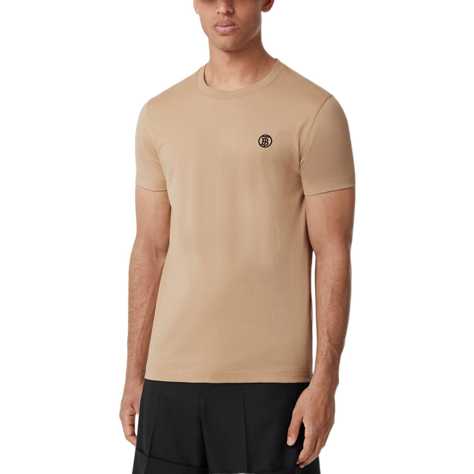 Burberry Logo Print Crew Neck Casual Short Sleeve T-Shirt Men’s Light Beige. 80534241 圖 5