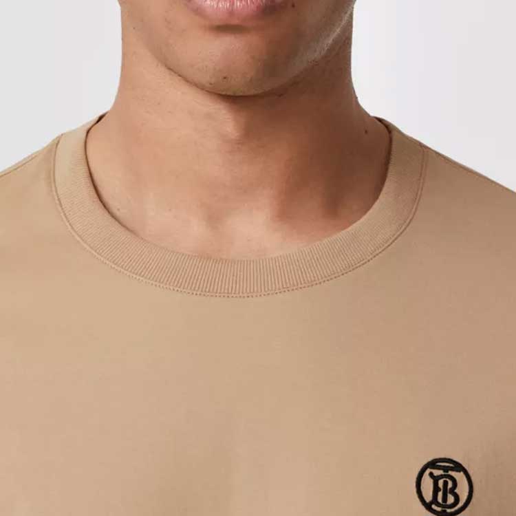 Burberry Logo Print Crew Neck Casual Short Sleeve T-Shirt Men’s Light Beige. 80534241 圖 6