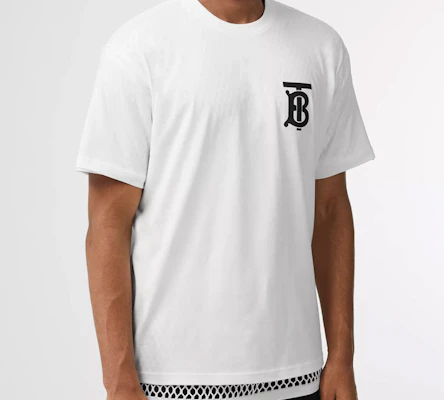 博柏利徽标印花圆领短袖T恤 白色 80174851 Lookbook 博柏利徽标印花圆领短袖T恤 白色 80174851