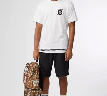 博柏利徽标印花圆领短袖T恤 白色 80174851 Purchase 博柏利徽标印花圆领短袖T恤 白色 80174851