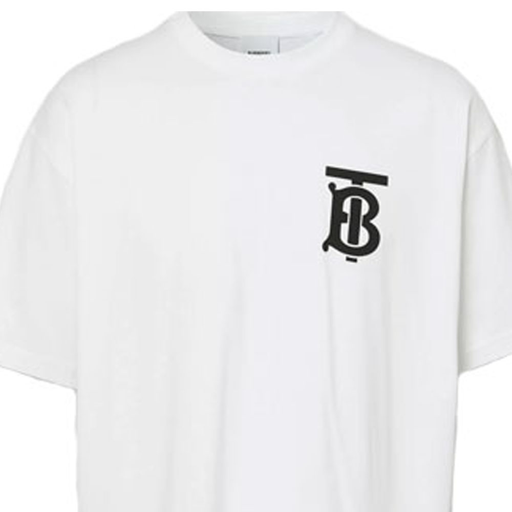 Details for 博柏利徽标印花圆领短袖T恤 白色 80174851