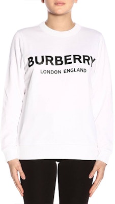 Burberry Crewneck Sweatshirt Unisex Warna Putih dengan Logo Print 80114431 Shop Burberry Crewneck Sweatshirt Unisex Warna Putih dengan Logo Print 80114431