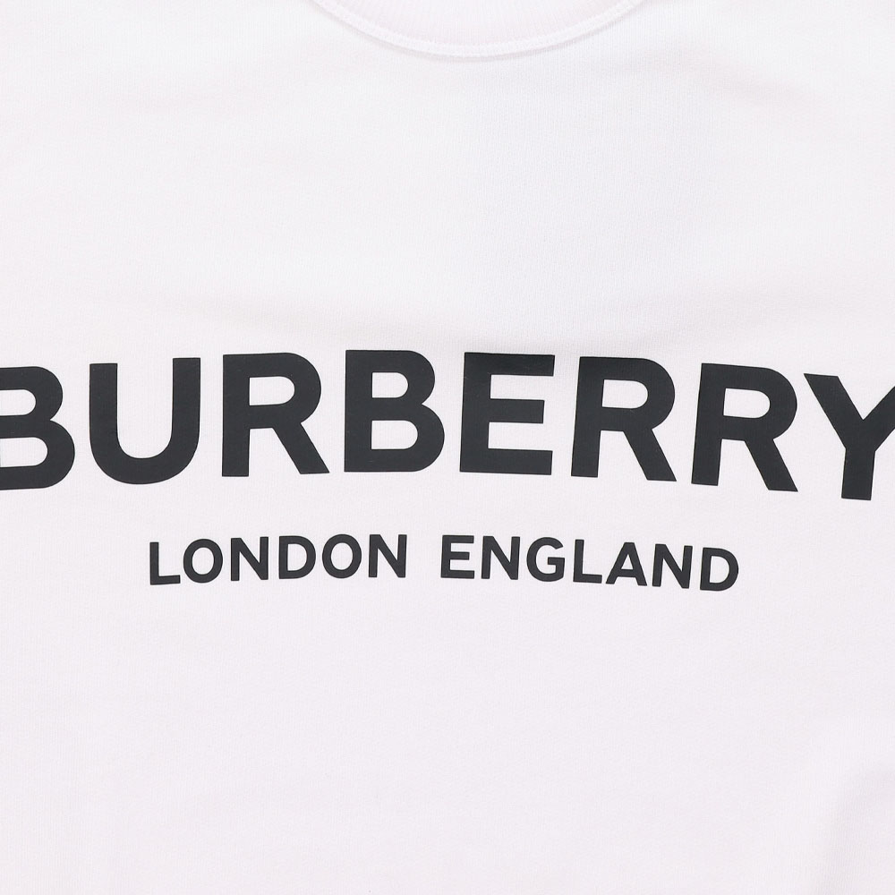 Cheap Burberry Crewneck Sweatshirt Unisex Warna Putih dengan Logo Print 80114431