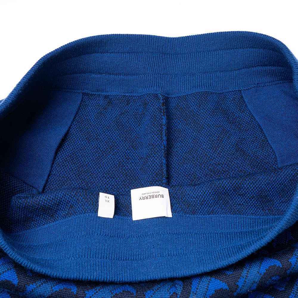 Sizing Pantalones Jogger Burberry Azules con Cordón y Logo Impreso. 80485671