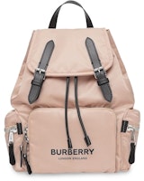 Burberry Logo Print Econyl Nylon Backpack Pink Burberry Logo Print Econyl Nylon Backpack Pink