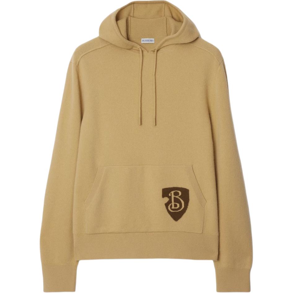 Burberry Logo Print Hooded Pullover Sweatshirt Beige 80999231