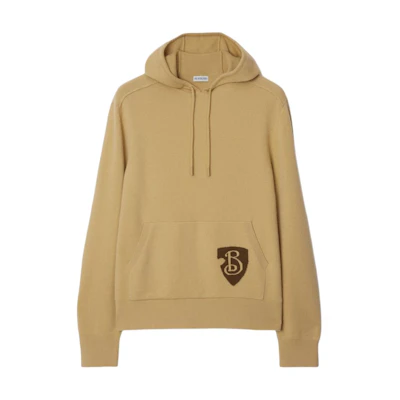 Burberry Logo Print Hooded Pullover Sweatshirt Beige 80999231