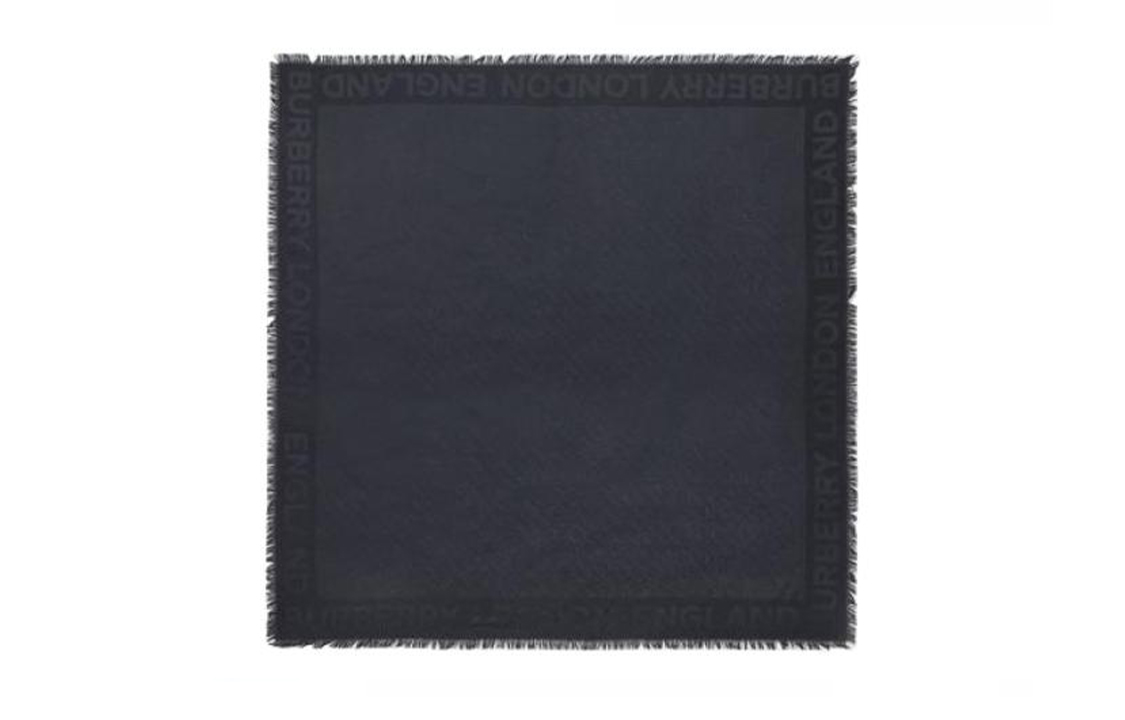 Burberry Logo Print Knit Scarf Unisex Couple Style Black 80148771 圖 2