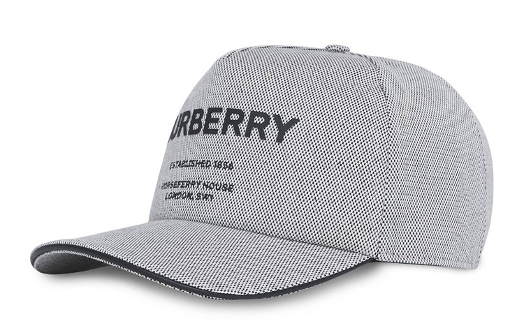 Burberry Logo Print Lambskin Cotton Baseball Cap. 8040532