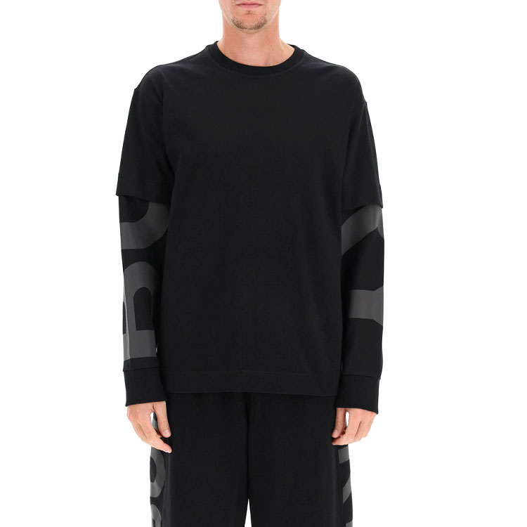 Burberry Logo Print Long Sleeve Sweatshirt Black . 80455401 圖 3